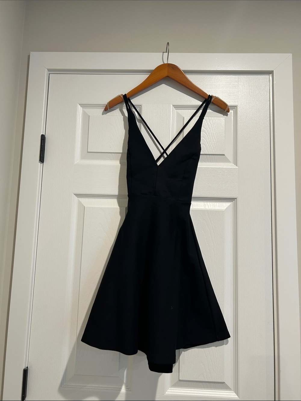 Hollister Black Strappy V-Neck Mini Dress